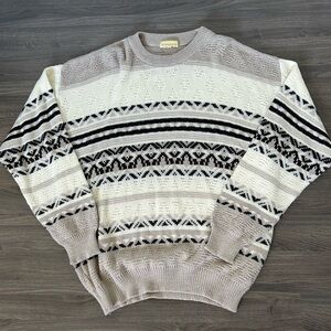 Vintage Northwest Territory Patterned Knit Grandma Grandpa Sweater